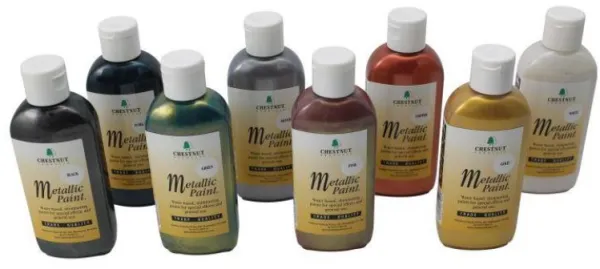 Chestnut Akrylmaling Metalliske Farger 100 ml - Hvit