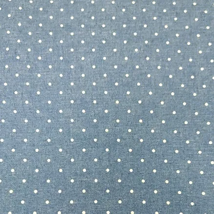 Denimstoff 145cm 60 Små prikker Striper - 50cm