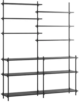 MOEBE S.200.2.D Hylle System Svart/svart