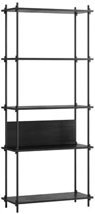 MOEBE S.200.1.A Hylle System Svart/svart