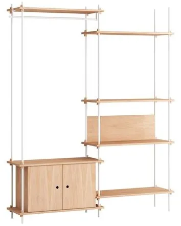 MOEBE S.200.2.G Hylle System Eik/hvit