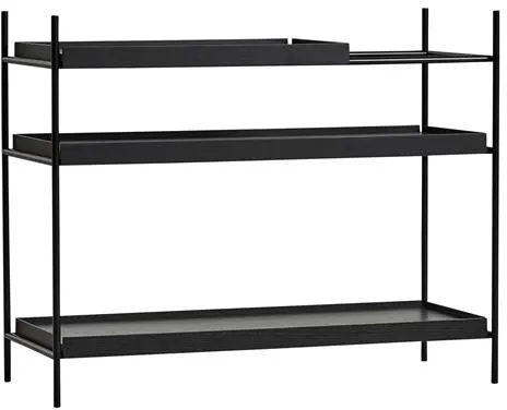 Woud Tray Lav Hylle Svart/Svart