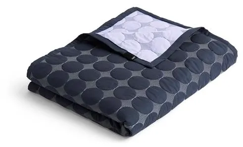 HAY Mega Dot Organic Sengeteppe 260x260 Midnight Blue